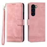 DIERFENG DF-03 Til Samsung Galaxy Z Fold6 5G Pung Telefoncover med Prægede Linjer i Læder
