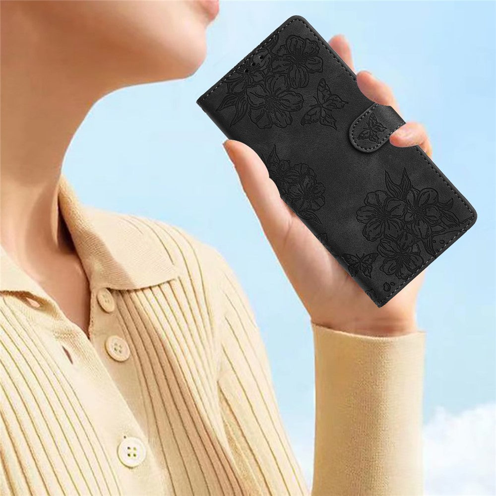 For Oppo A79 5G / A2 5G Case Butterfly Flower PU Leather Magnetic Clasp Phone Cover