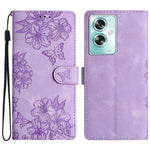 For Oppo A79 5G / A2 5G Case Butterfly Flower PU Leather Magnetic Clasp Phone Cover