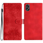 For Oppo A58 5G / A78 5G Case Leather Shockproof Skin-Touch Phone Cover Butterfly Flower