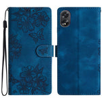 For Oppo A58 5G / A78 5G Case Leather Shockproof Skin-Touch Phone Cover Butterfly Flower