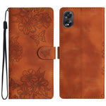 For Oppo A58 5G / A78 5G Case Leather Shockproof Skin-Touch Phone Cover Butterfly Flower