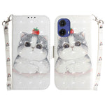 Til Motorola Moto G85 5G / S50 Neo 5G Telefoncover Pung Læder Telefonstativ Cover med Mønsterprint