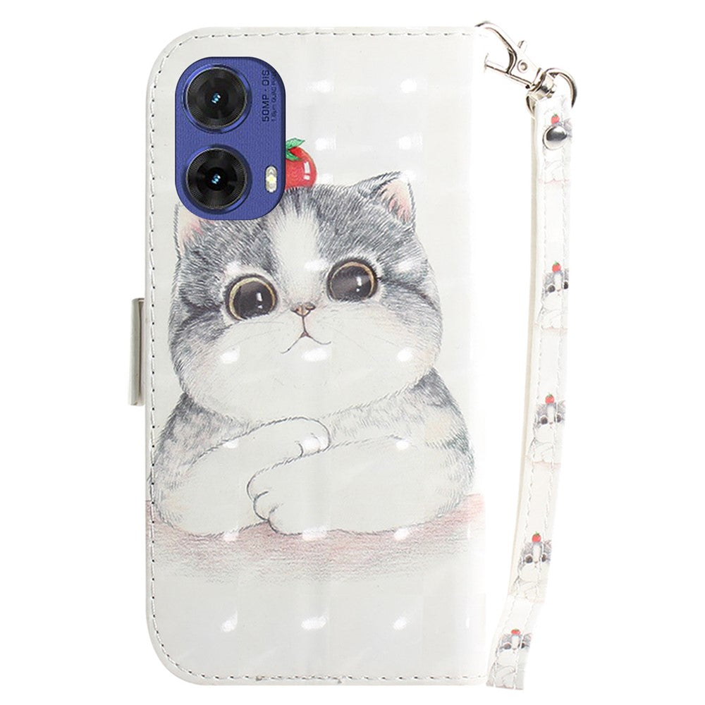 Til Motorola Moto G85 5G / S50 Neo 5G Telefoncover Pung Læder Telefonstativ Cover med Mønsterprint