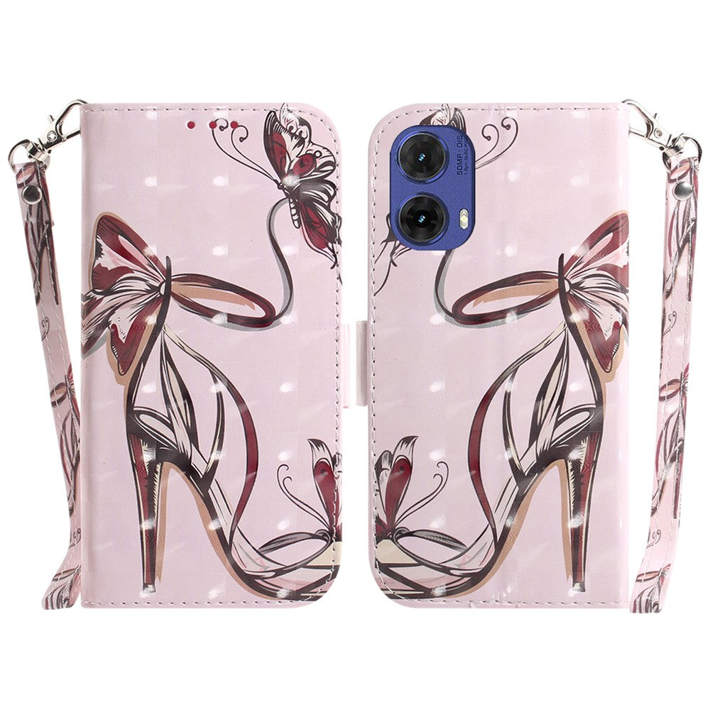 Til Motorola Moto G85 5G / S50 Neo 5G Telefoncover Pung Læder Telefonstativ Cover med Mønsterprint