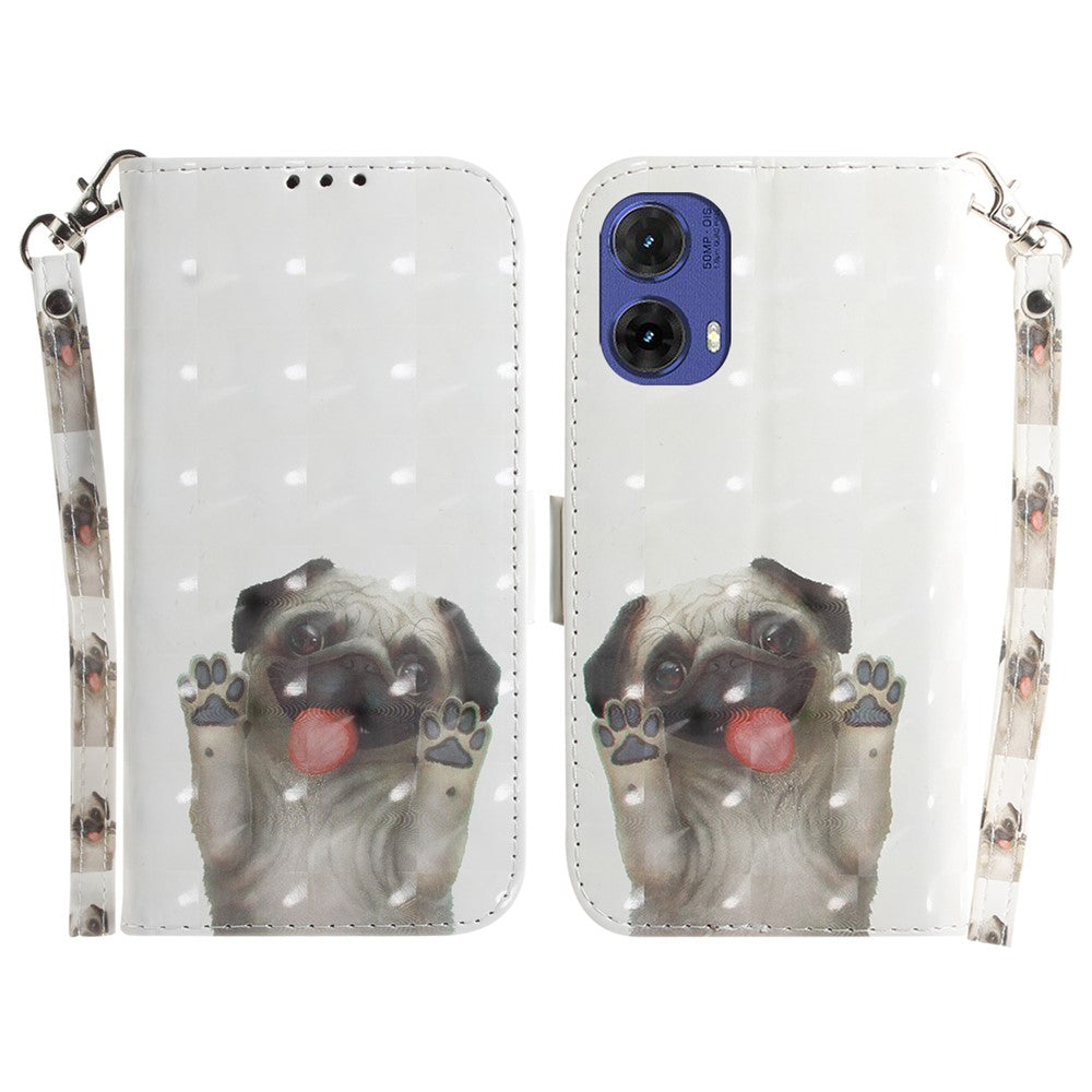 Til Motorola Moto G85 5G / S50 Neo 5G Telefoncover Pung Læder Telefonstativ Cover med Mønsterprint