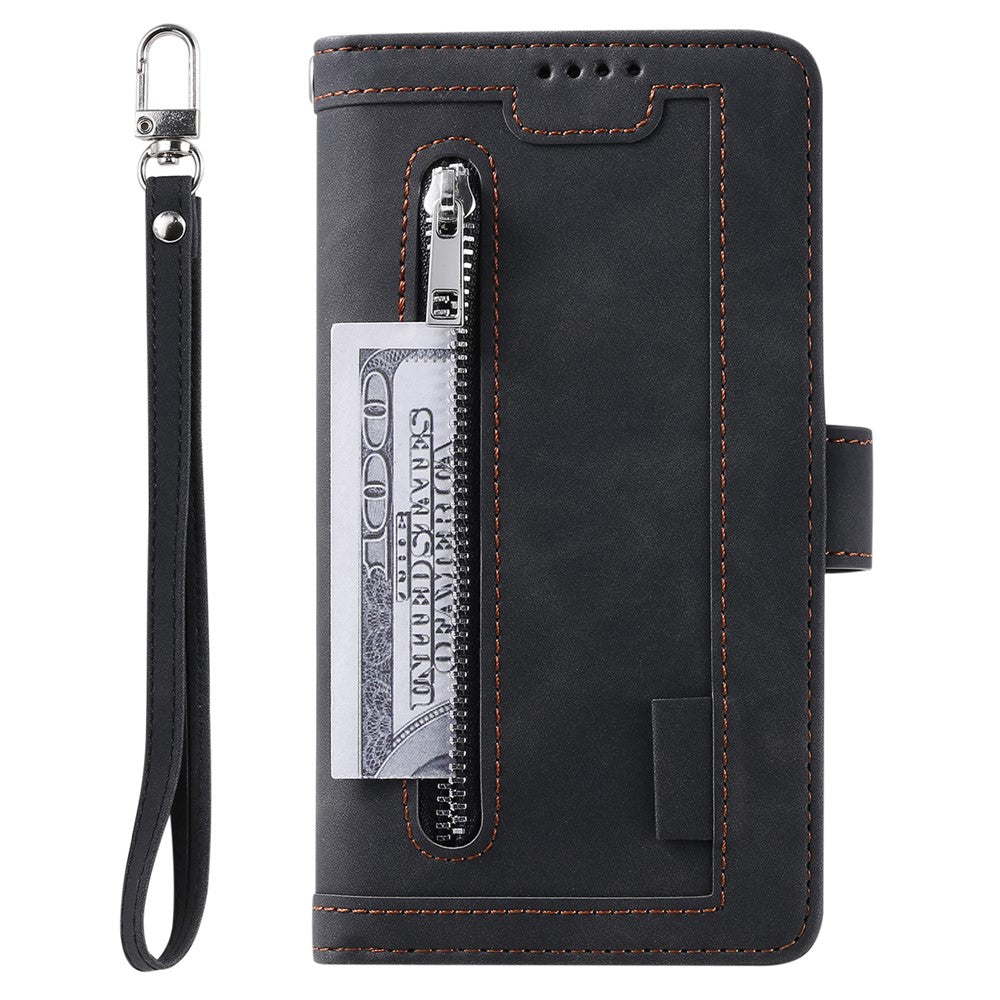 For Samsung Galaxy S24 FE Etui Lynlåslomme PU-læder Telefoncover med 9 Kortpladser