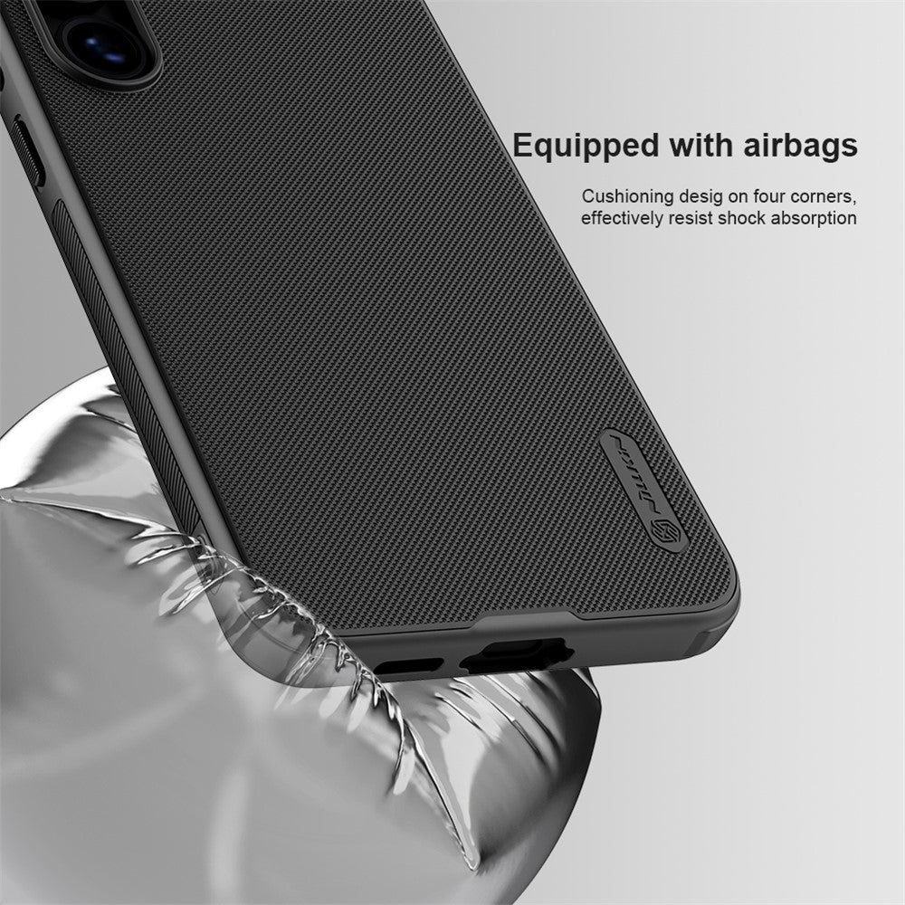 NILLKIN Super Frosted Shield Pro for Samsung Galaxy S24 FE Case PC+TPU Drop-Proof Shell Built-In Magnet Ring