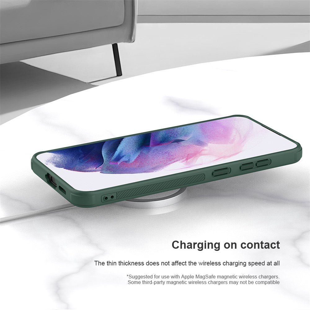 NILLKIN Super Frosted Shield Pro for Samsung Galaxy S24 FE Case PC+TPU Drop-Proof Shell Built-In Magnet Ring