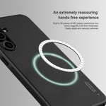 NILLKIN Super Frosted Shield Pro for Samsung Galaxy S24 FE Case PC+TPU Drop-Proof Shell Built-In Magnet Ring