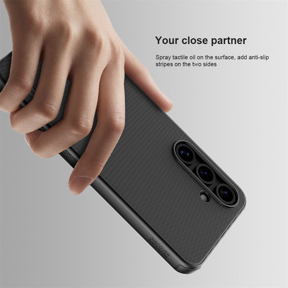 NILLKIN Super Frosted Shield Pro for Samsung Galaxy S24 FE Case PC+TPU Drop-Proof Shell Built-In Magnet Ring