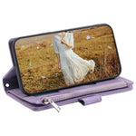 Style 005 Til Samsung Galaxy S24 FE Mobiltelefoncover Rhombe Syning Linje PU Læder Lynlås Lomme Telefoncover