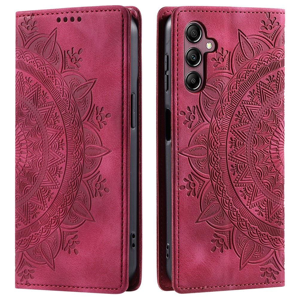 Style 010 Wallet Magnetic Phone Stand Case for Samsung Galaxy S24 FE Imprinted  PU Leather Phone Cover