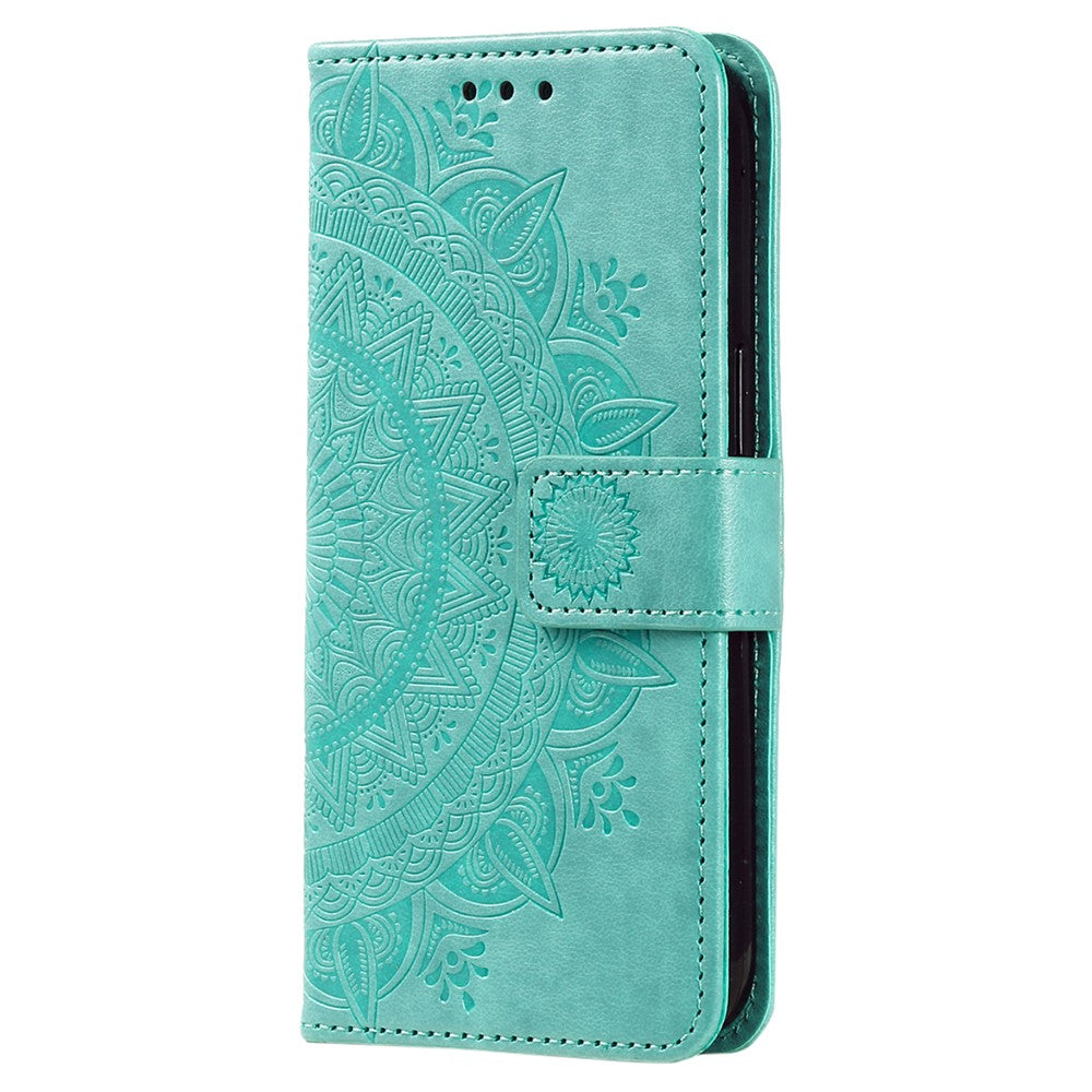 For Samsung Galaxy S24 FE Phone Stand Case Imprinted Totem PU Leather Wallet Phone Cover