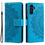 For Samsung Galaxy S24 FE Phone Stand Case Imprinted Totem PU Leather Wallet Phone Cover