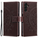 For Samsung Galaxy S24 FE Phone Stand Case Imprinted Totem PU Leather Wallet Phone Cover