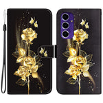 Tegnebog Telefonetui til Samsung Galaxy S24 FE TPU+PU Læder Telefonstativ Cover med Mønstertryk