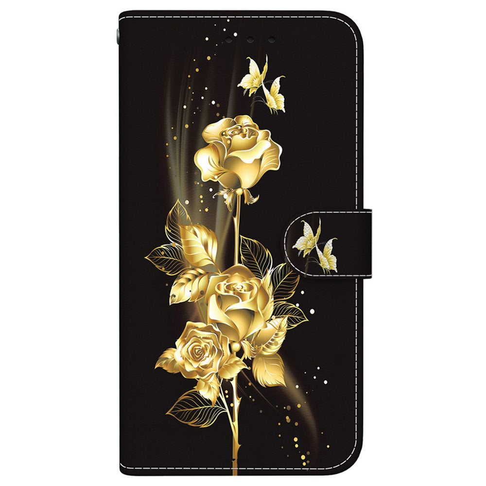 Tegnebog Telefonetui til Samsung Galaxy S24 FE TPU+PU Læder Telefonstativ Cover med Mønstertryk