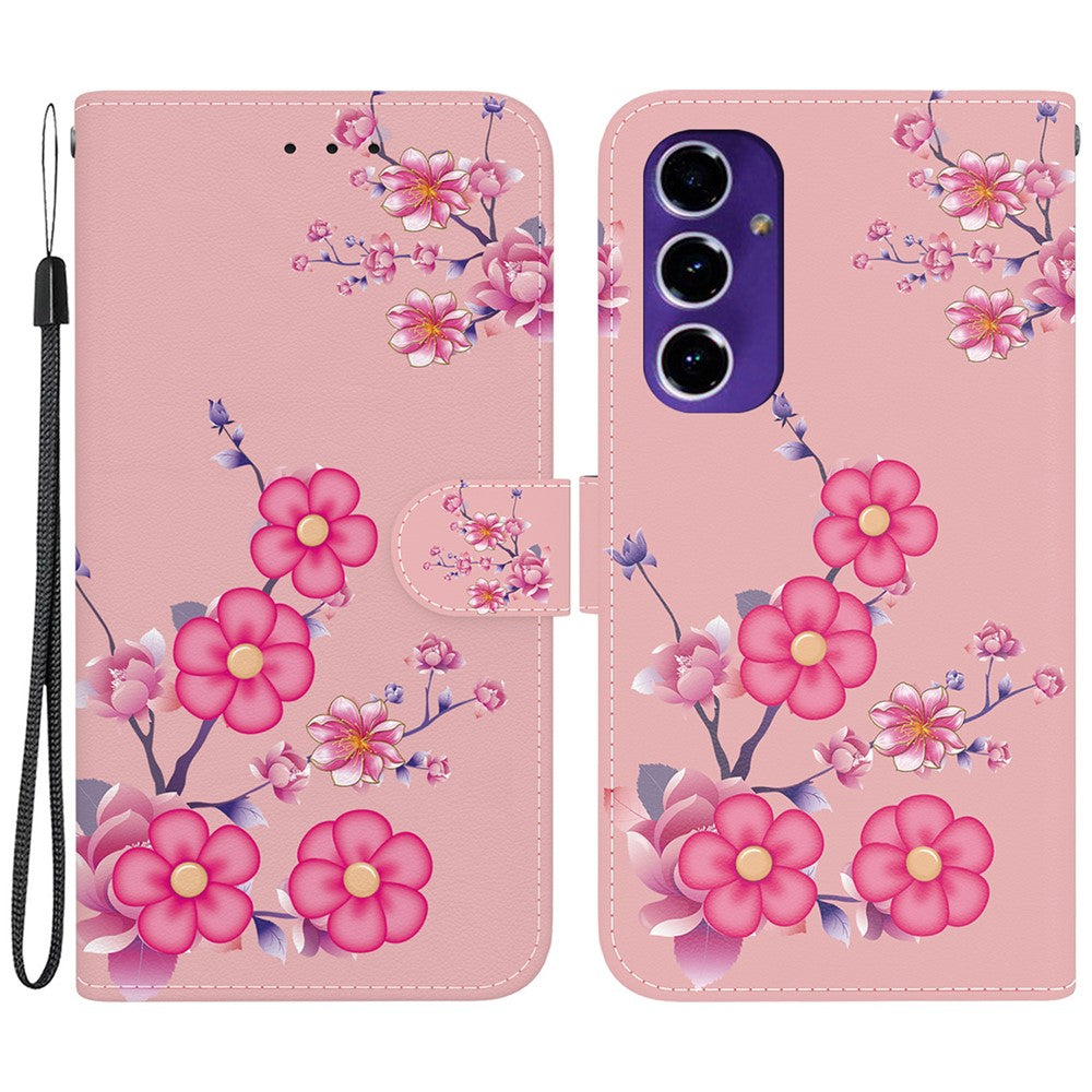 Tegnebog Telefonetui til Samsung Galaxy S24 FE TPU+PU Læder Telefonstativ Cover med Mønstertryk