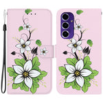 Tegnebog Telefonetui til Samsung Galaxy S24 FE TPU+PU Læder Telefonstativ Cover med Mønstertryk