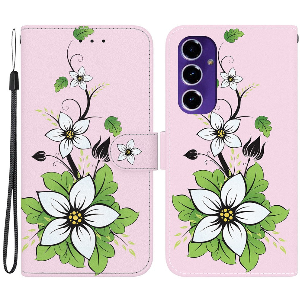 Tegnebog Telefonetui til Samsung Galaxy S24 FE TPU+PU Læder Telefonstativ Cover med Mønstertryk