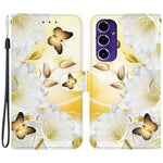 Tegnebog Telefonetui til Samsung Galaxy S24 FE TPU+PU Læder Telefonstativ Cover med Mønstertryk