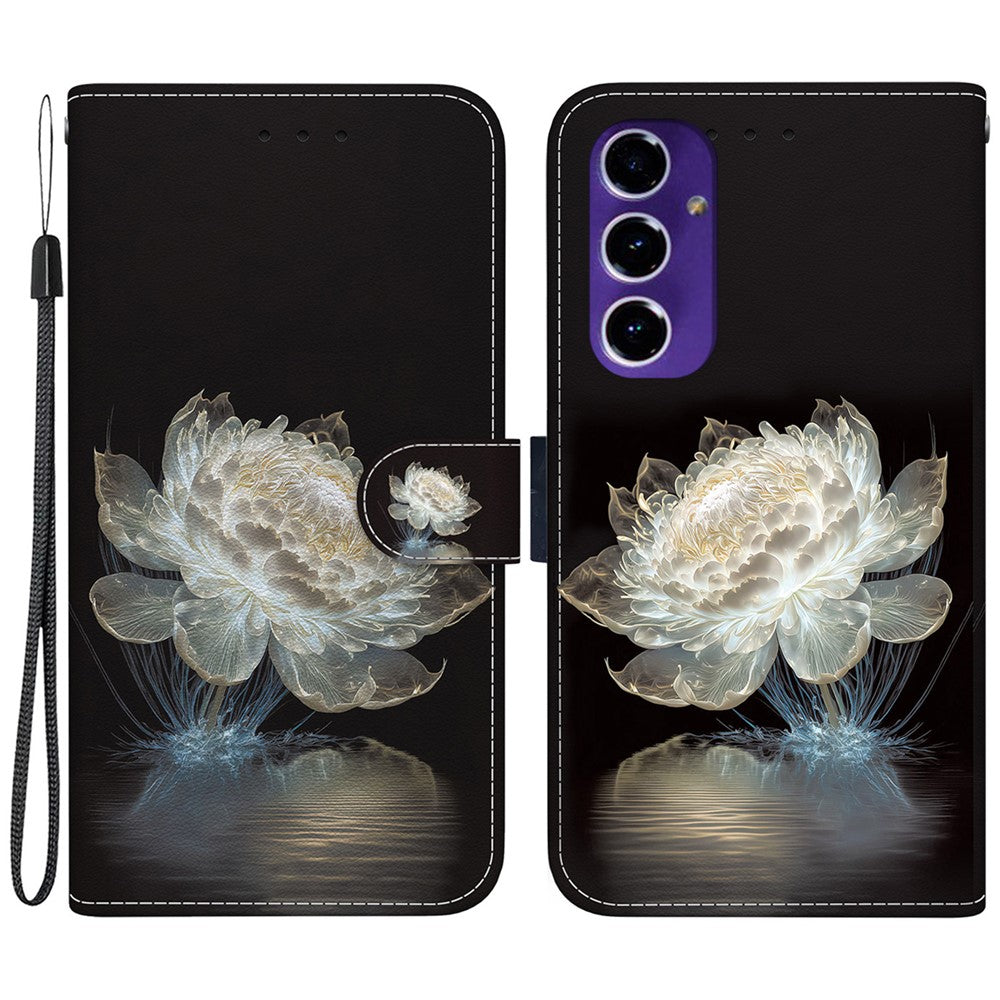 Tegnebog Telefonetui til Samsung Galaxy S24 FE TPU+PU Læder Telefonstativ Cover med Mønstertryk