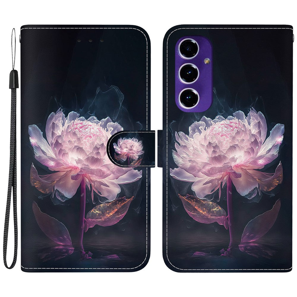 Tegnebog Telefonetui til Samsung Galaxy S24 FE TPU+PU Læder Telefonstativ Cover med Mønstertryk