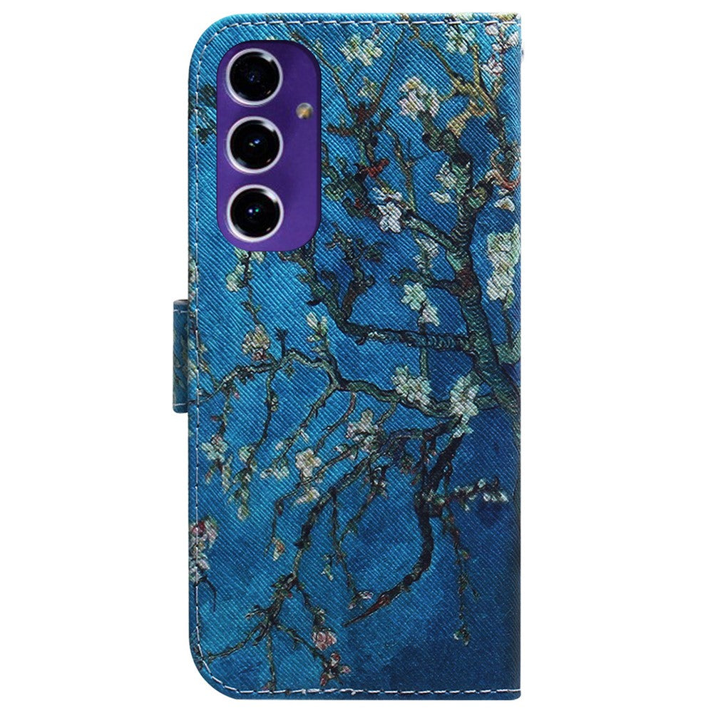 Stand Phone Case for Samsung Galaxy S24 FE Wallet Pattern Printing Leather Phone Cover