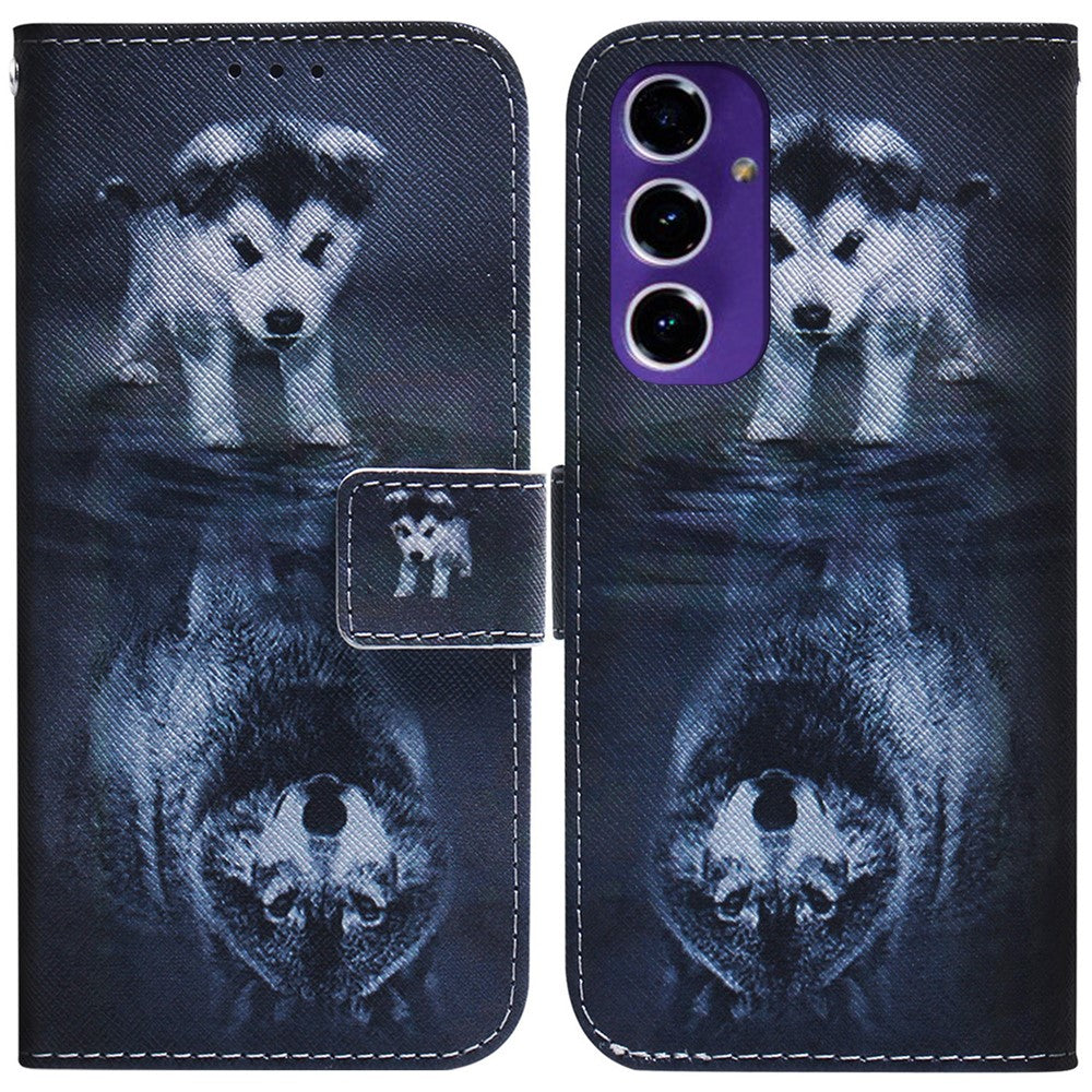 Stand Phone Case for Samsung Galaxy S24 FE Wallet Pattern Printing Leather Phone Cover