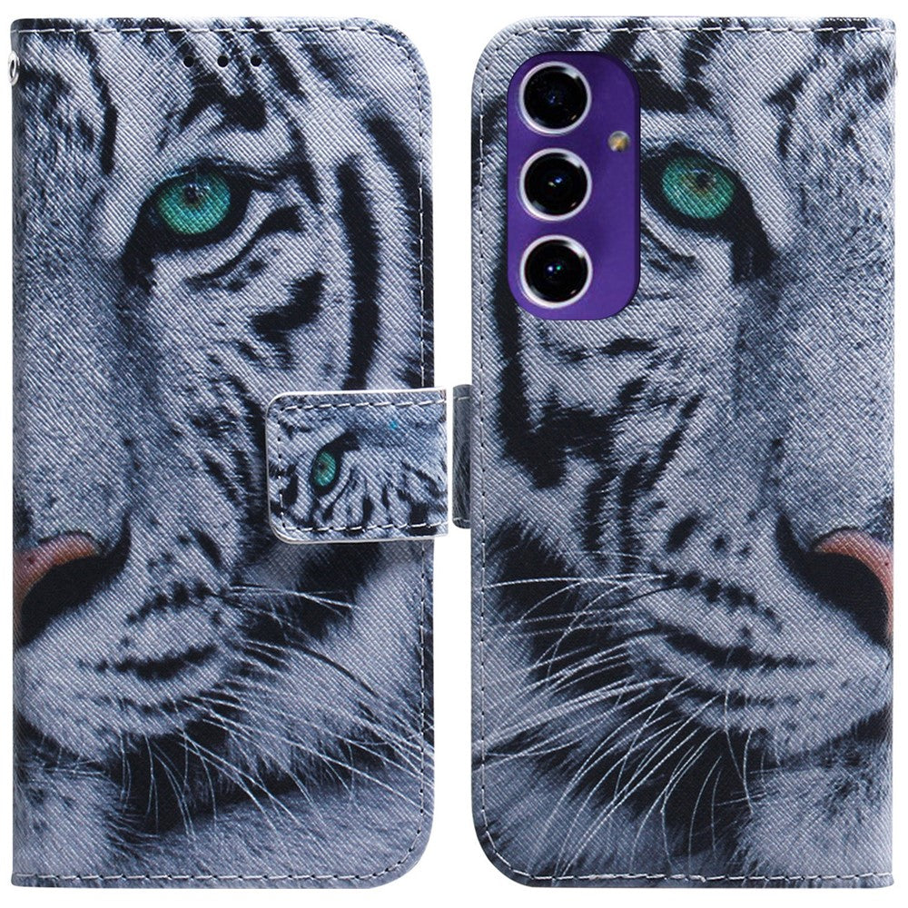 Stand Phone Case for Samsung Galaxy S24 FE Wallet Pattern Printing Leather Phone Cover