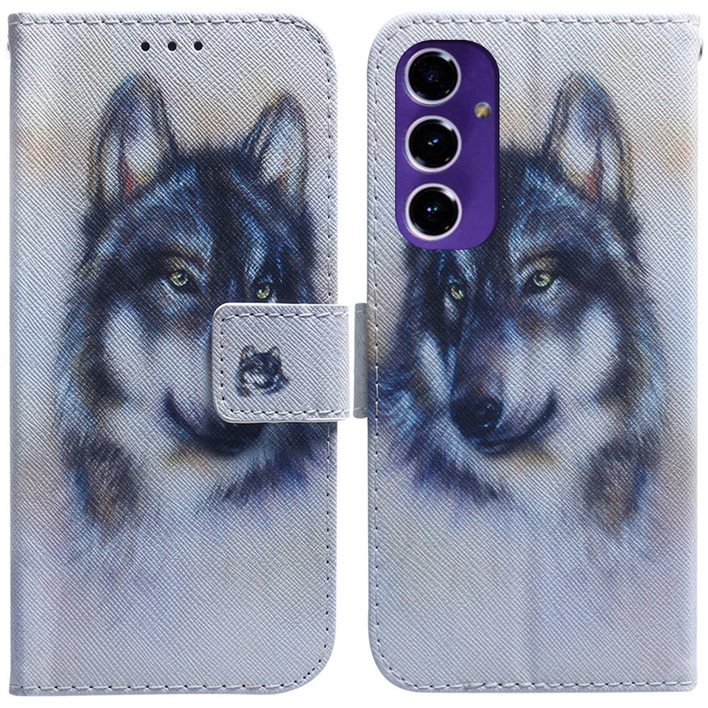 Stand Phone Case for Samsung Galaxy S24 FE Wallet Pattern Printing Leather Phone Cover