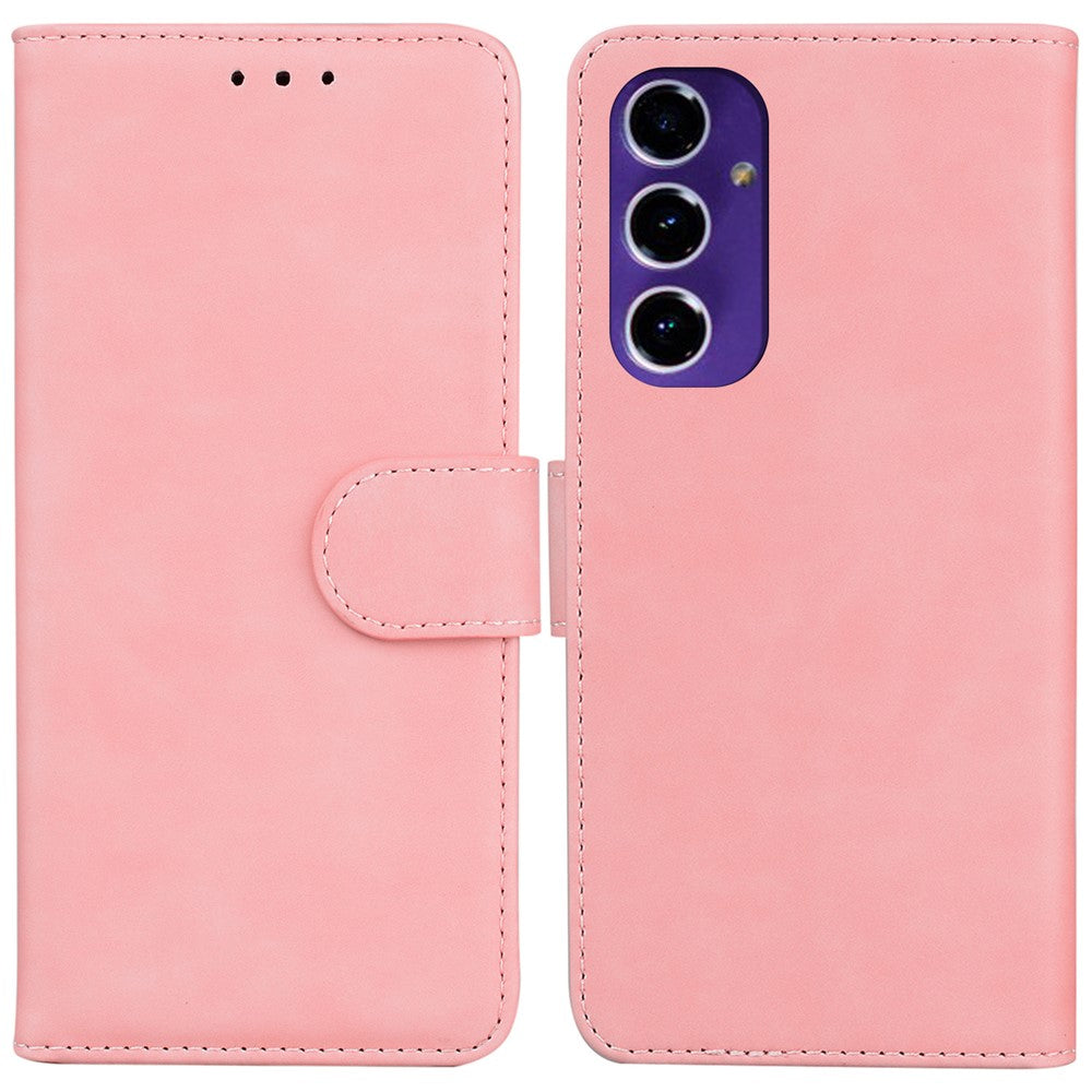 For Samsung Galaxy S24 FE Anti-Scratch Phone Case TPU + PU Leather Phone Stand Cover