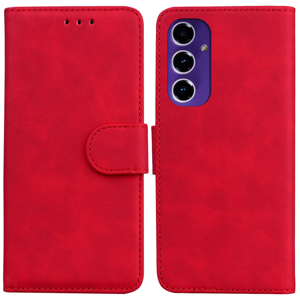 For Samsung Galaxy S24 FE Anti-Scratch Phone Case TPU + PU Leather Phone Stand Cover