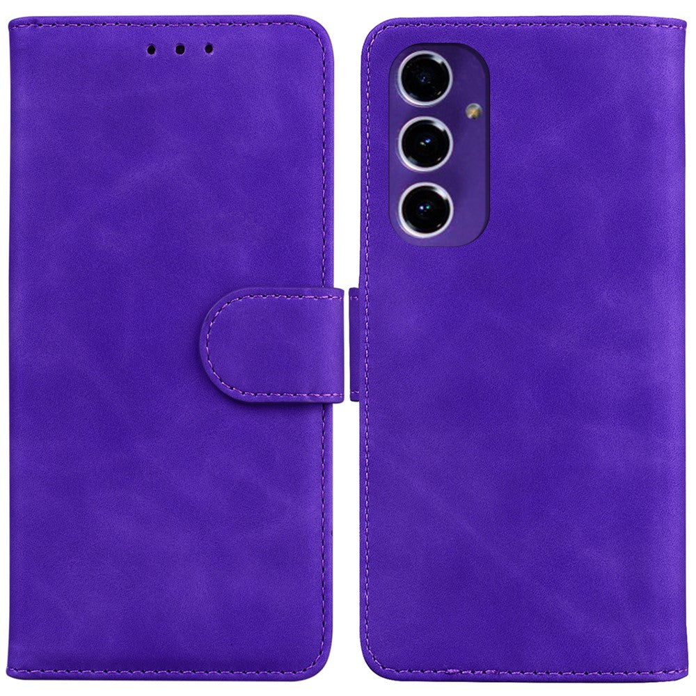 For Samsung Galaxy S24 FE Anti-Scratch Phone Case TPU + PU Leather Phone Stand Cover