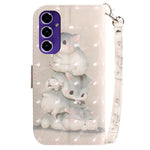 Telefoncover til Samsung Galaxy S24 FE Pung Læder Telefonstander Cover med Mønsterprint