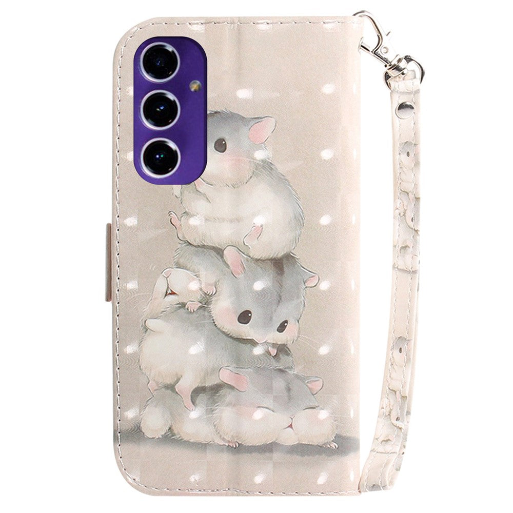 Telefoncover til Samsung Galaxy S24 FE Pung Læder Telefonstander Cover med Mønsterprint