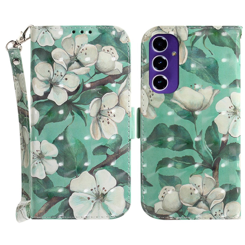 Telefoncover til Samsung Galaxy S24 FE Pung Læder Telefonstander Cover med Mønsterprint