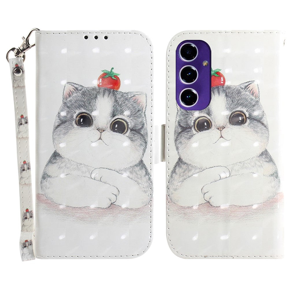 Telefoncover til Samsung Galaxy S24 FE Pung Læder Telefonstander Cover med Mønsterprint
