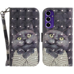 Telefoncover til Samsung Galaxy S24 FE Pung Læder Telefonstander Cover med Mønsterprint