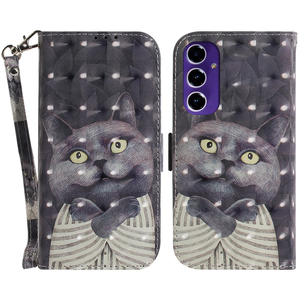 Telefoncover til Samsung Galaxy S24 FE Pung Læder Telefonstander Cover med Mønsterprint
