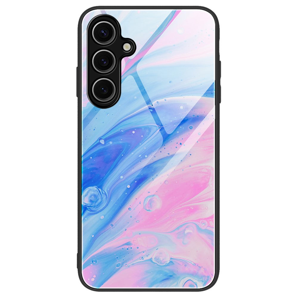 Til Samsung Galaxy S24 FE Telefoncover Marmormønster Hærdet Glas+PC+TPU Telefoncover
