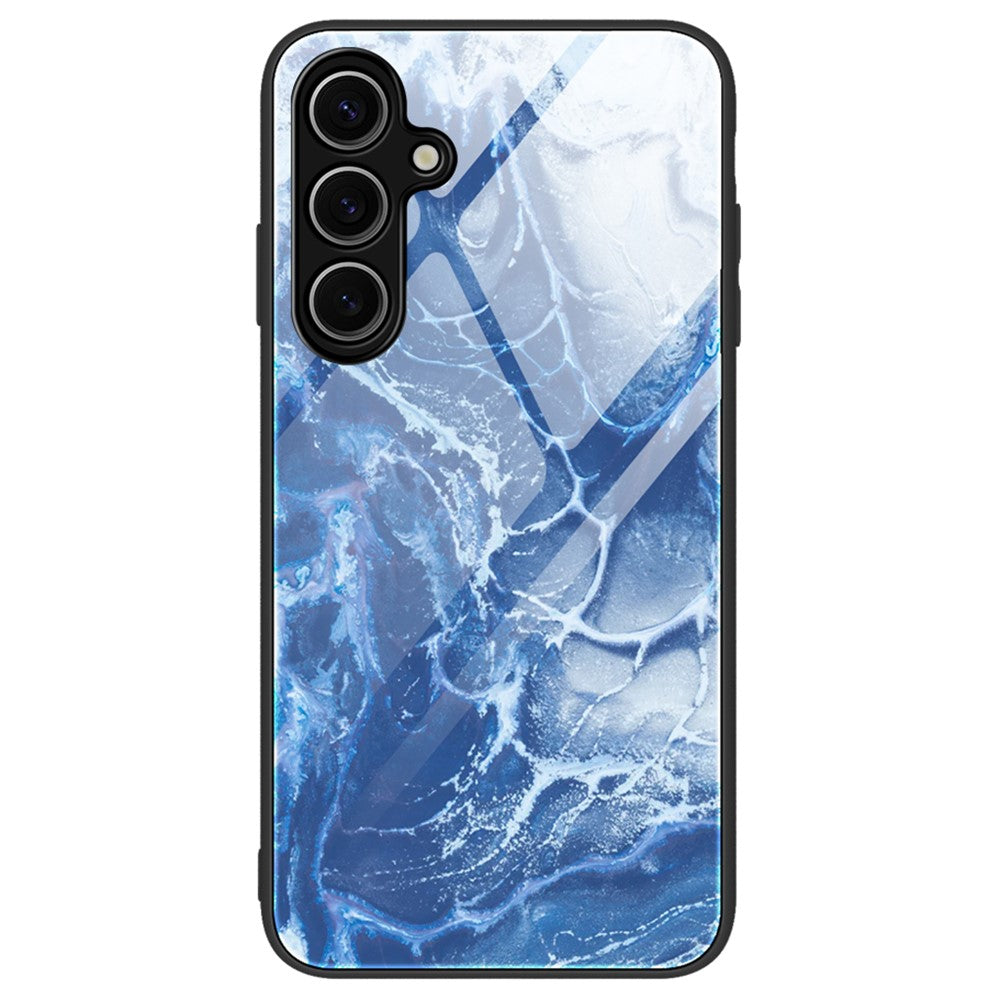 Til Samsung Galaxy S24 FE Telefoncover Marmormønster Hærdet Glas+PC+TPU Telefoncover
