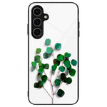 For Samsung Galaxy S24 FE Phone Case Pattern Design Tempered Glass+PC+TPU Phone Cover