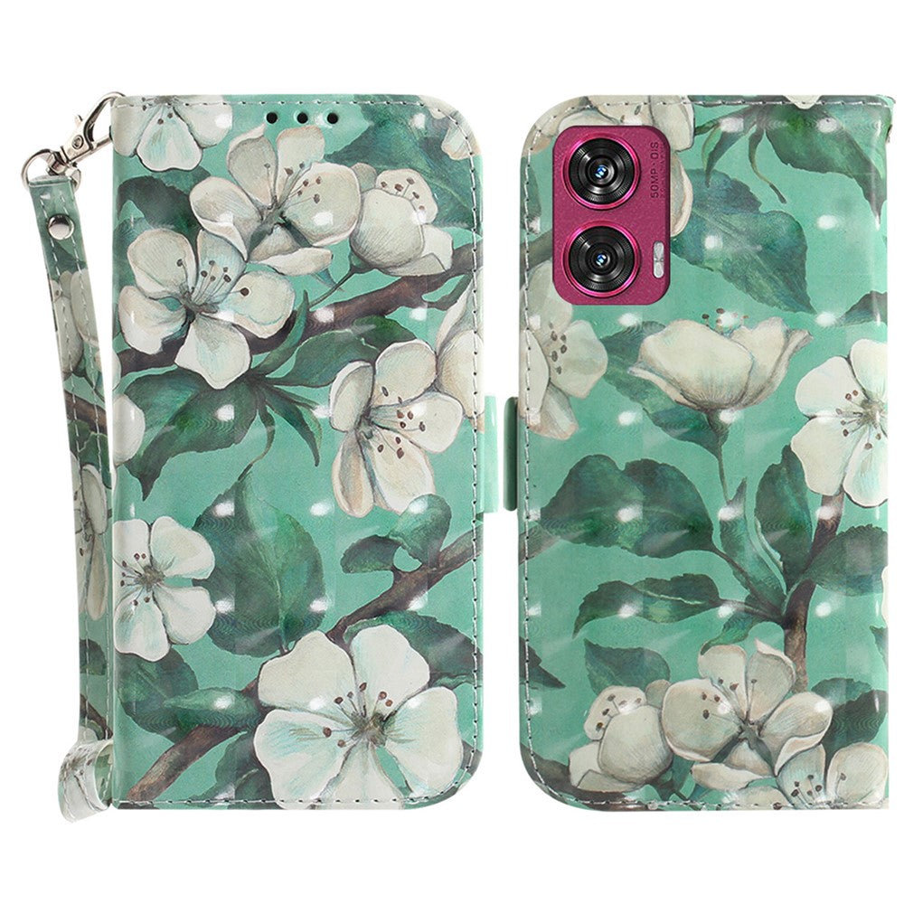 For Motorola Edge 50 Fusion 5G Stand Case Pattern Print PU Leather Wallet Phone Cover