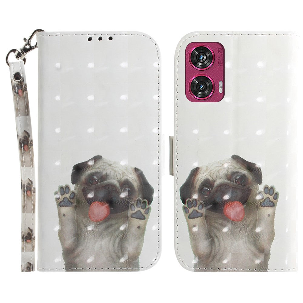 For Motorola Edge 50 Fusion 5G Stand Case Pattern Print PU Leather Wallet Phone Cover
