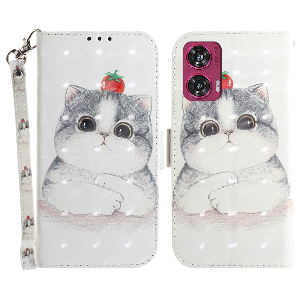 For Motorola Edge 50 Fusion 5G Stand Case Pattern Print PU Leather Wallet Phone Cover