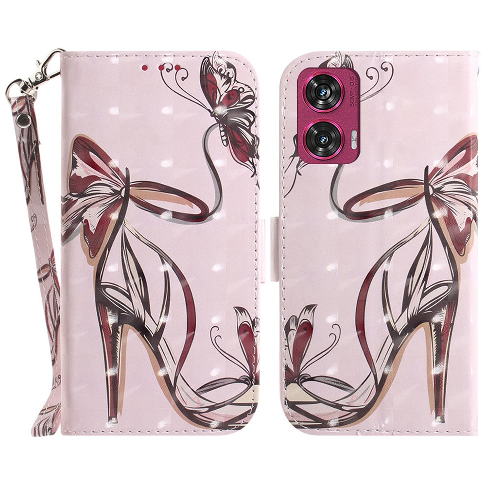 For Motorola Edge 50 Fusion 5G Stand Case Pattern Print PU Leather Wallet Phone Cover