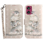 For Motorola Edge 50 Fusion 5G Stand Case Pattern Print PU Leather Wallet Phone Cover