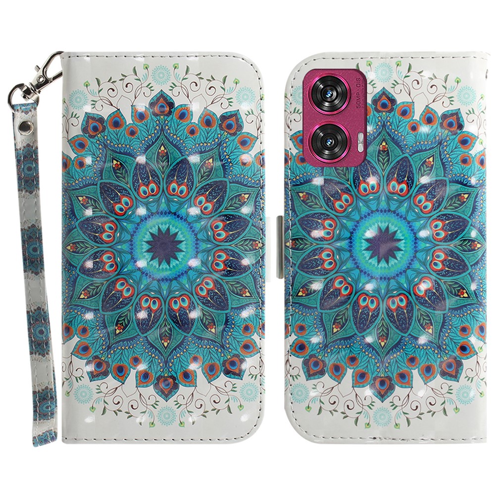 For Motorola Edge 50 Fusion 5G Stand Case Pattern Print PU Leather Wallet Phone Cover